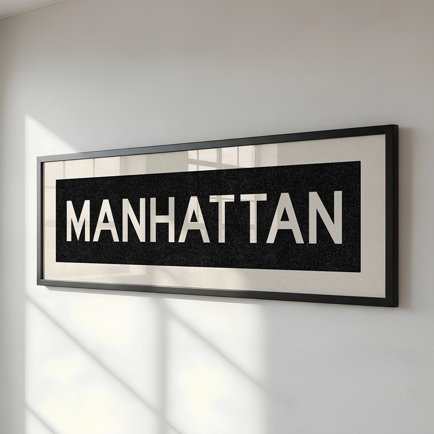 Framed Manhattan Bus Scroll
