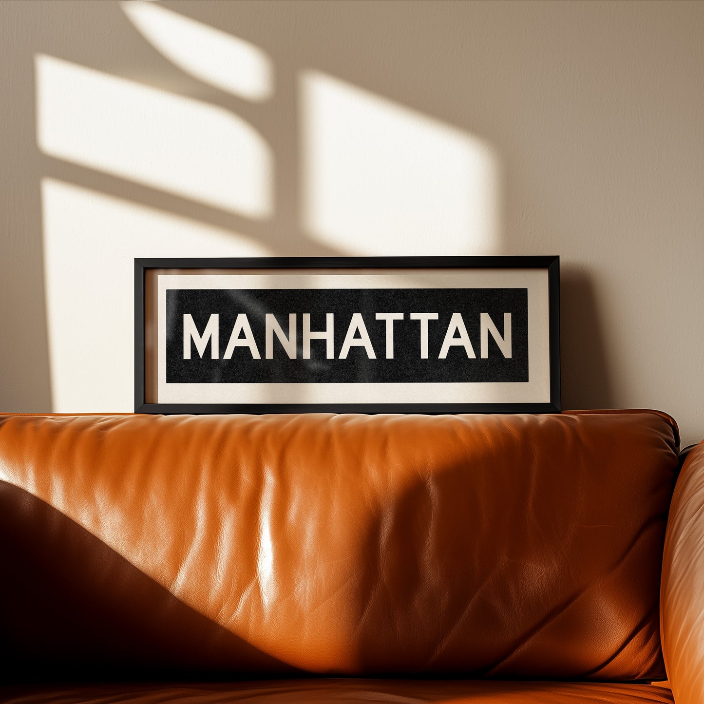 Framed Manhattan Bus Scroll