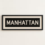 Framed Manhattan Bus Scroll