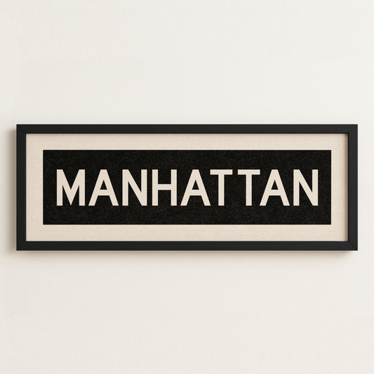 Framed Manhattan Bus Scroll