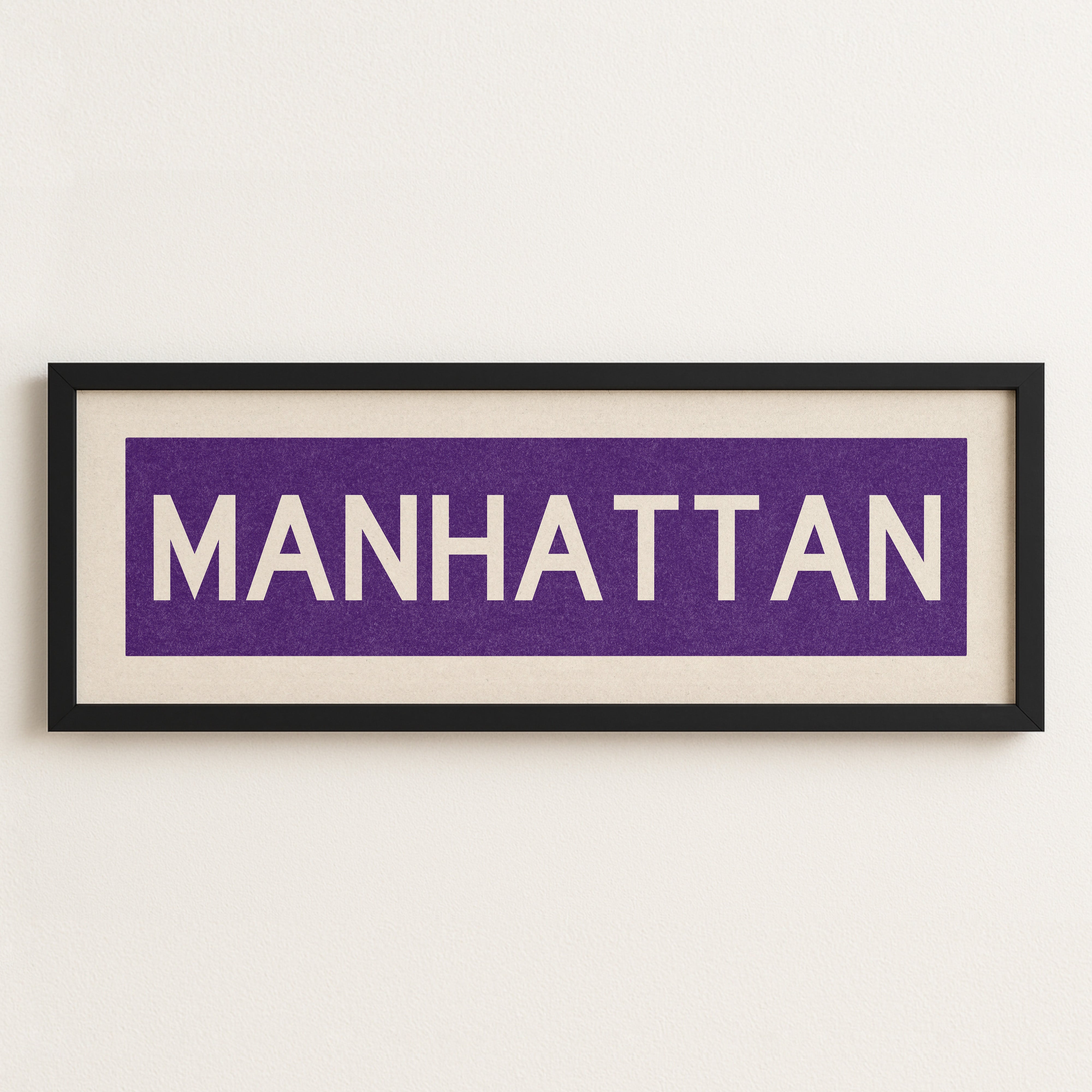 Framed Manhattan Purple Bus Scroll - Tejas Country Club