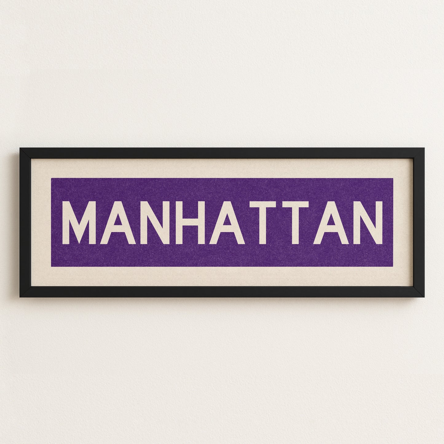 Framed Manhattan Purple Bus Scroll - Tejas Country Club
