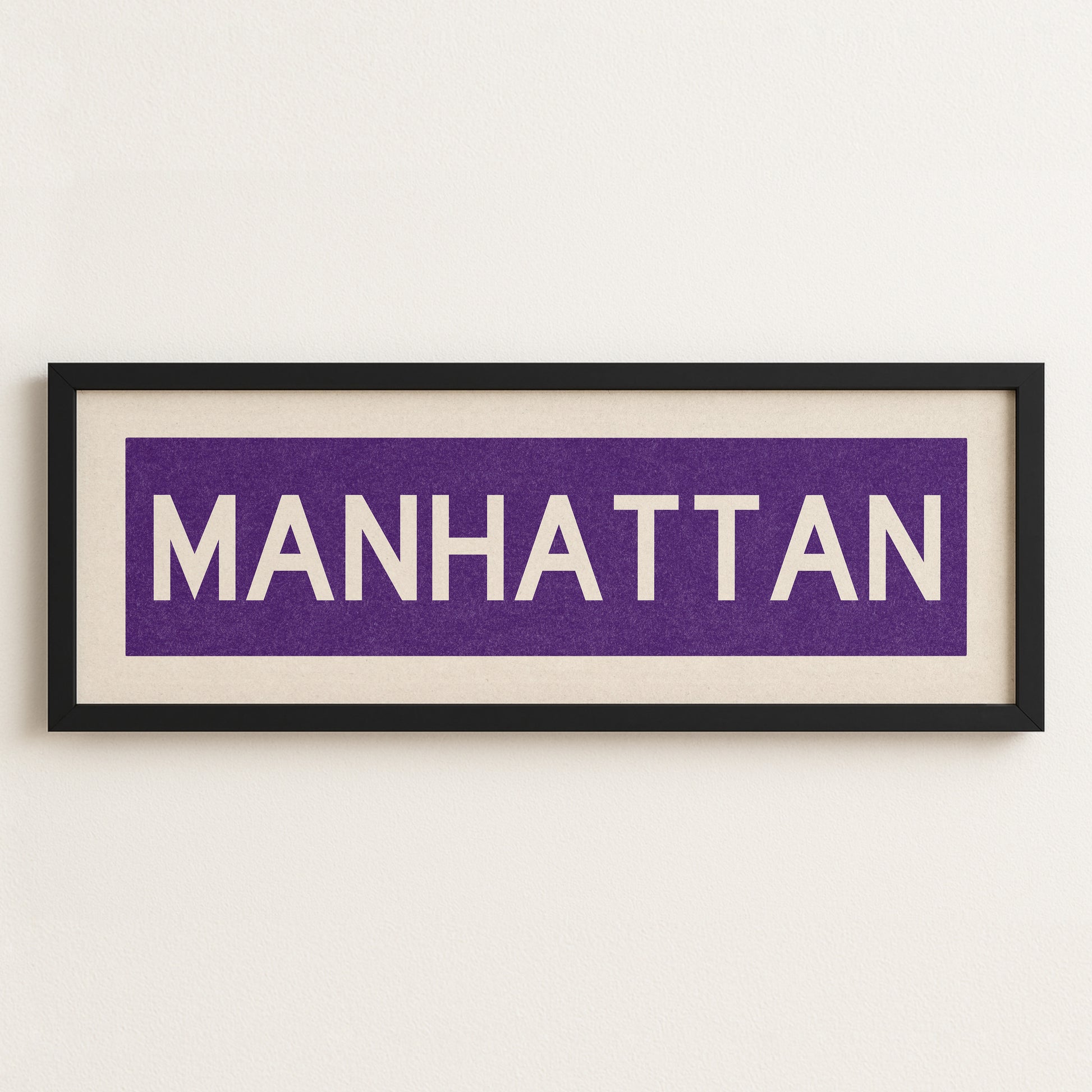 Framed Manhattan Purple Bus Scroll - Tejas Country Club