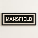 Framed Mansfield Bus Scroll Sign - Tejas Country Club