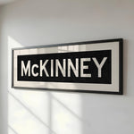 Framed McKinney Texas Bus Scroll - Tejas Country Club