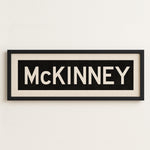 Framed McKinney Texas Bus Scroll - Tejas Country Club