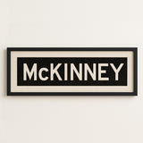 Framed McKinney Texas Bus Scroll - Tejas Country Club