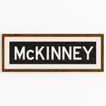 Framed McKinney Texas Bus Scroll - Tejas Country Club