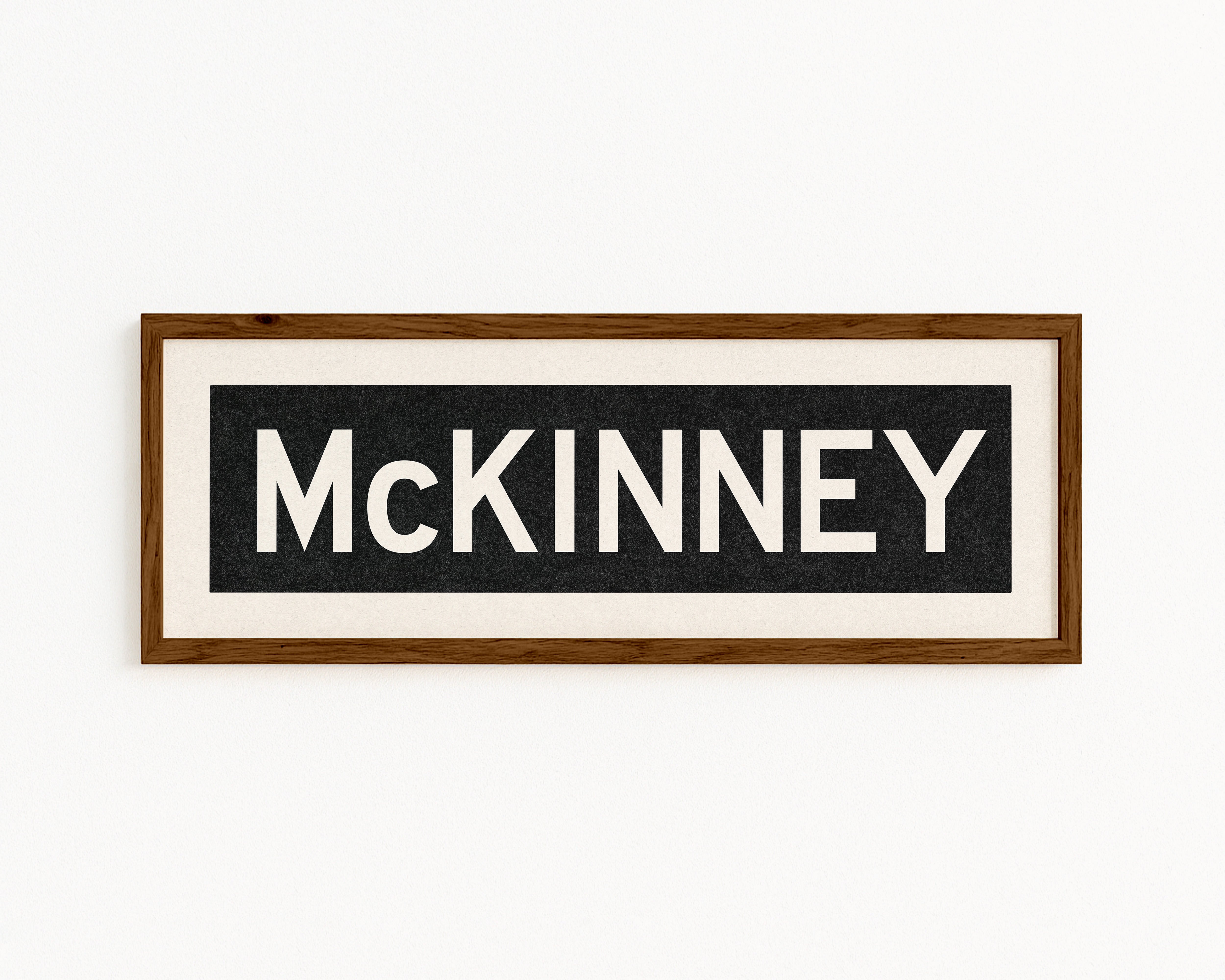 Framed McKinney Texas Bus Scroll - Tejas Country Club