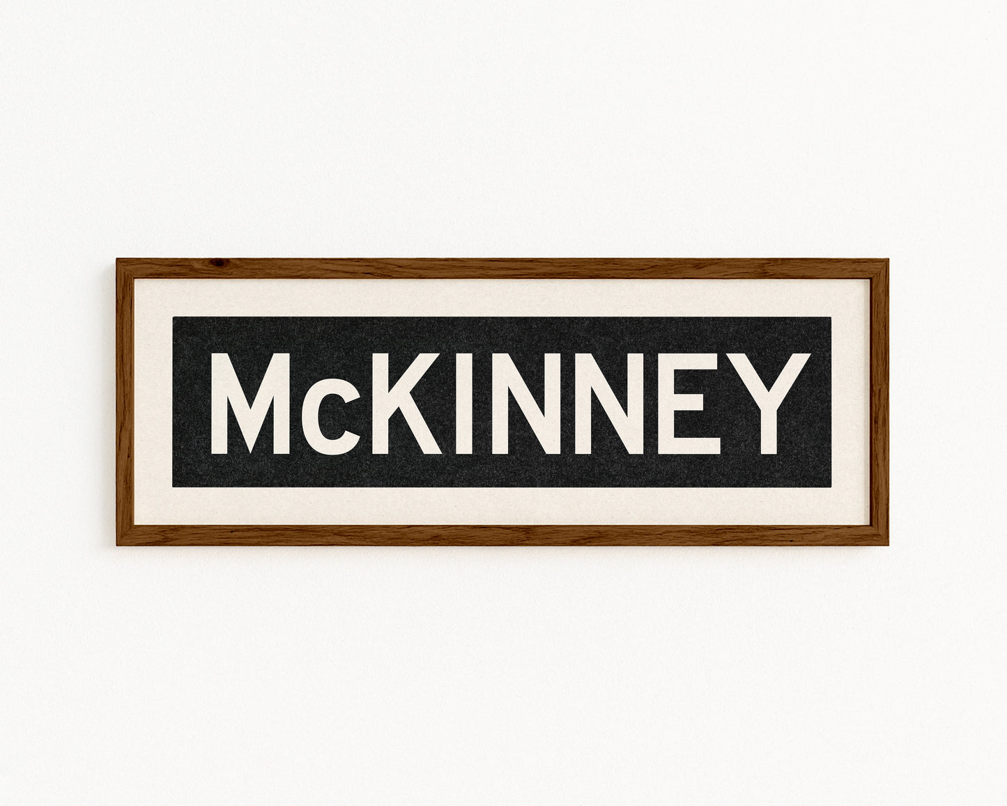 Framed McKinney Texas Bus Scroll