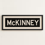 Framed McKinney Texas Bus Scroll - Tejas Country Club