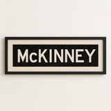 Framed McKinney Texas Bus Scroll - Tejas Country Club