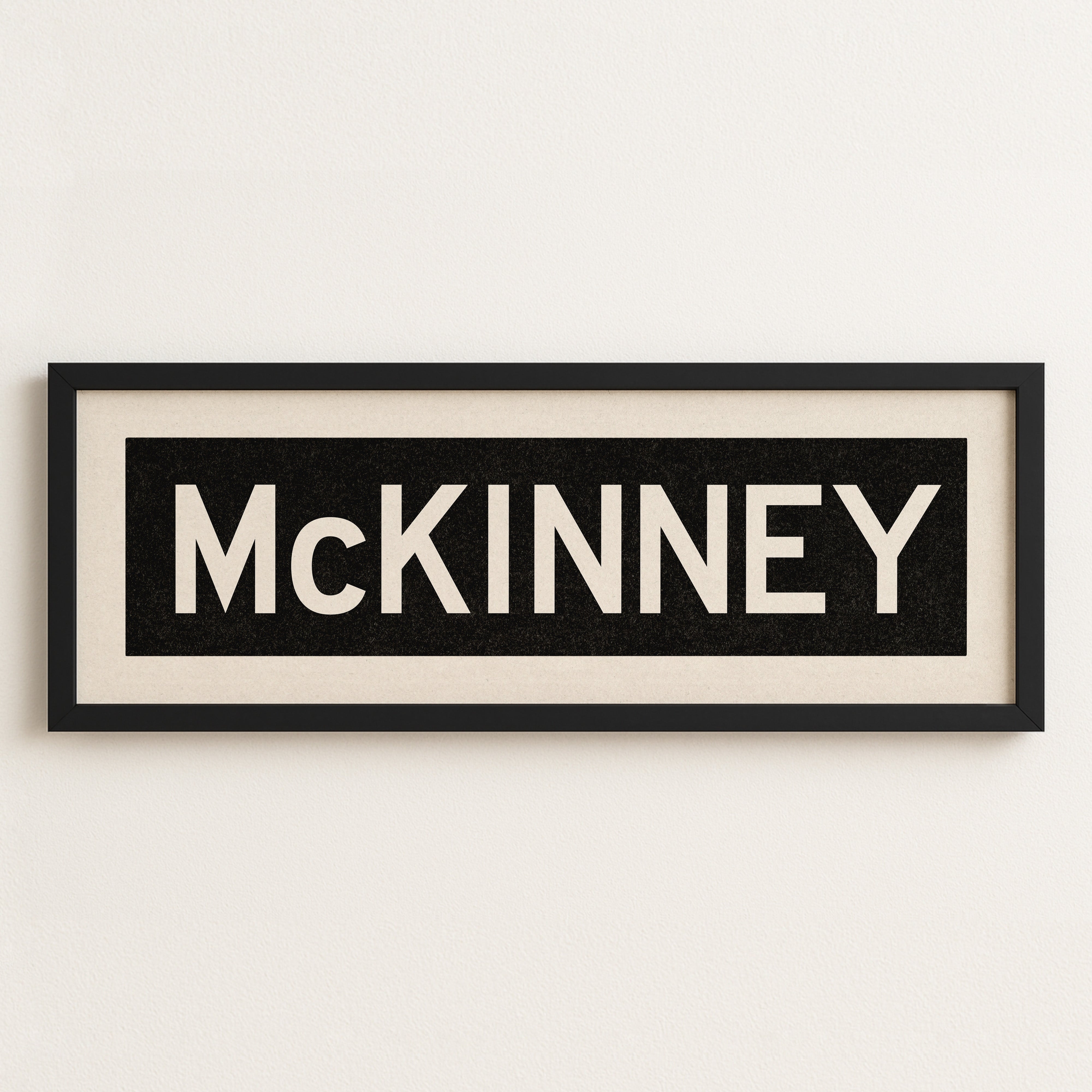 Framed McKinney Texas Bus Scroll - Tejas Country Club