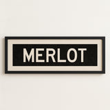 Framed Merlot Bus Scroll Sign