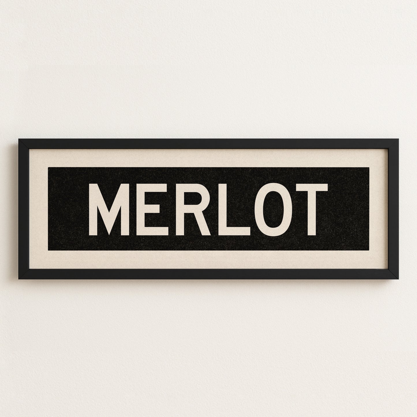 Framed Merlot Bus Scroll Sign