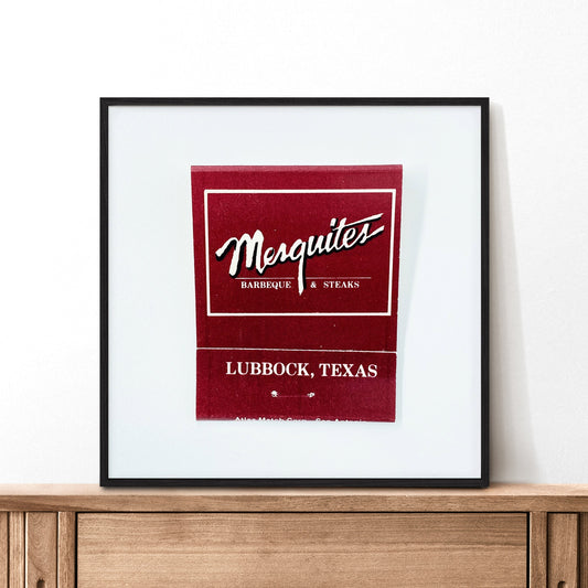 Mesquites Lubbock Texas Matchbook Photography Print - Tejas Country Club