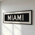 Framed Miami Florida Bus Scroll - Tejas Country Club
