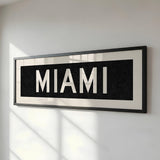 Framed Miami Florida Bus Scroll - Tejas Country Club