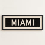 Framed Miami Florida Bus Scroll - Tejas Country Club