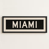 Framed Miami Florida Bus Scroll - Tejas Country Club
