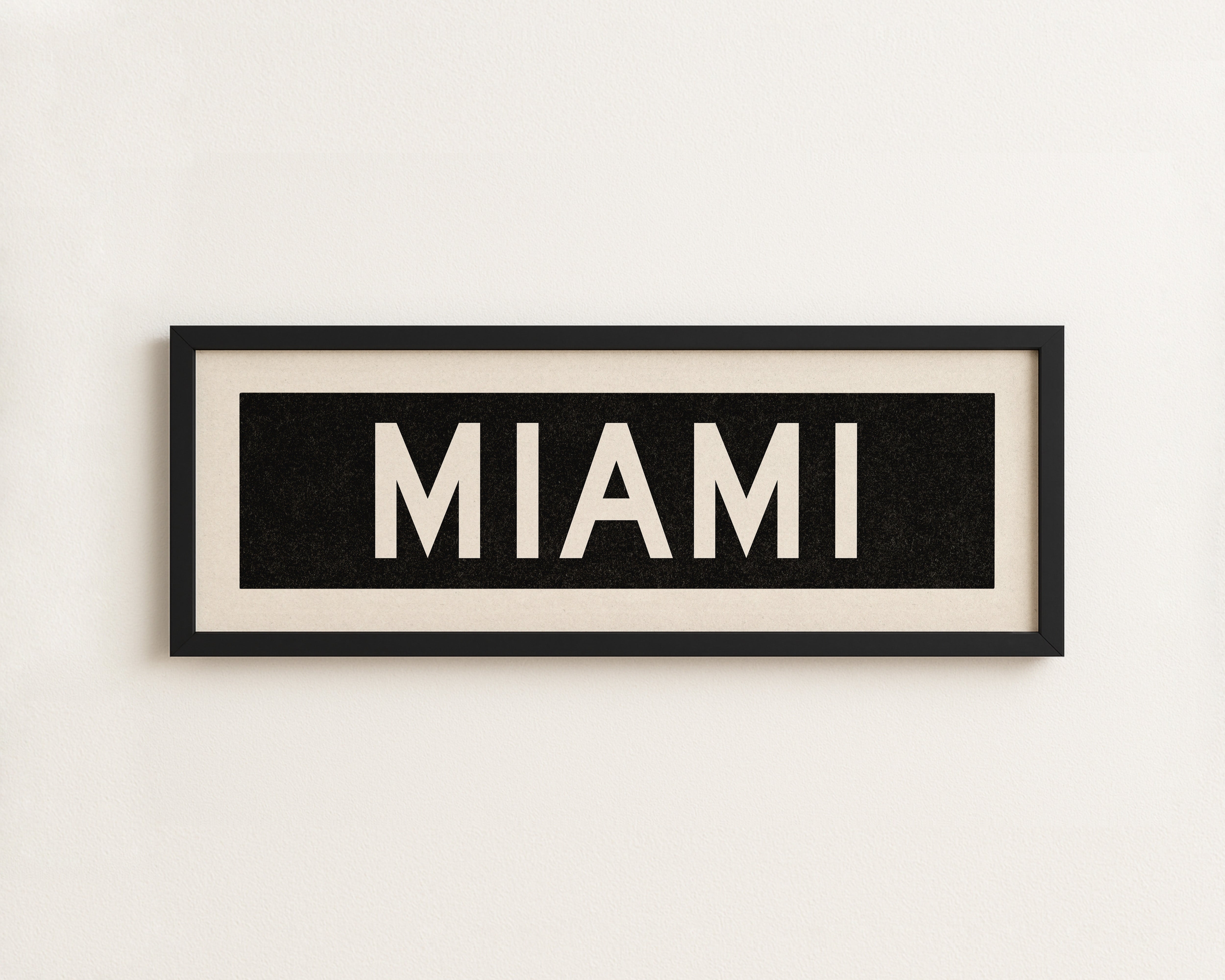 Framed Miami Florida Bus Scroll - Tejas Country Club