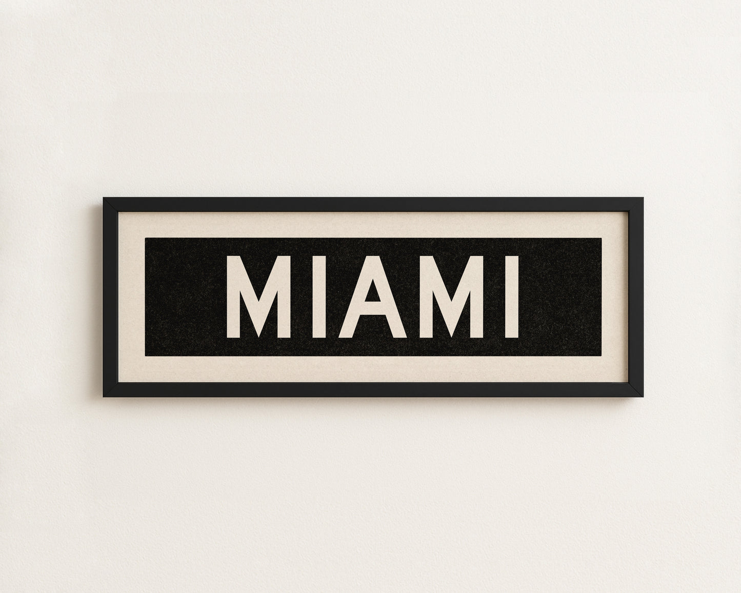 Framed Miami Florida Bus Scroll