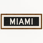Framed Miami Florida Bus Scroll - Tejas Country Club
