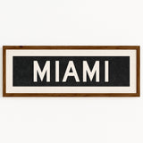 Framed Miami Florida Bus Scroll - Tejas Country Club