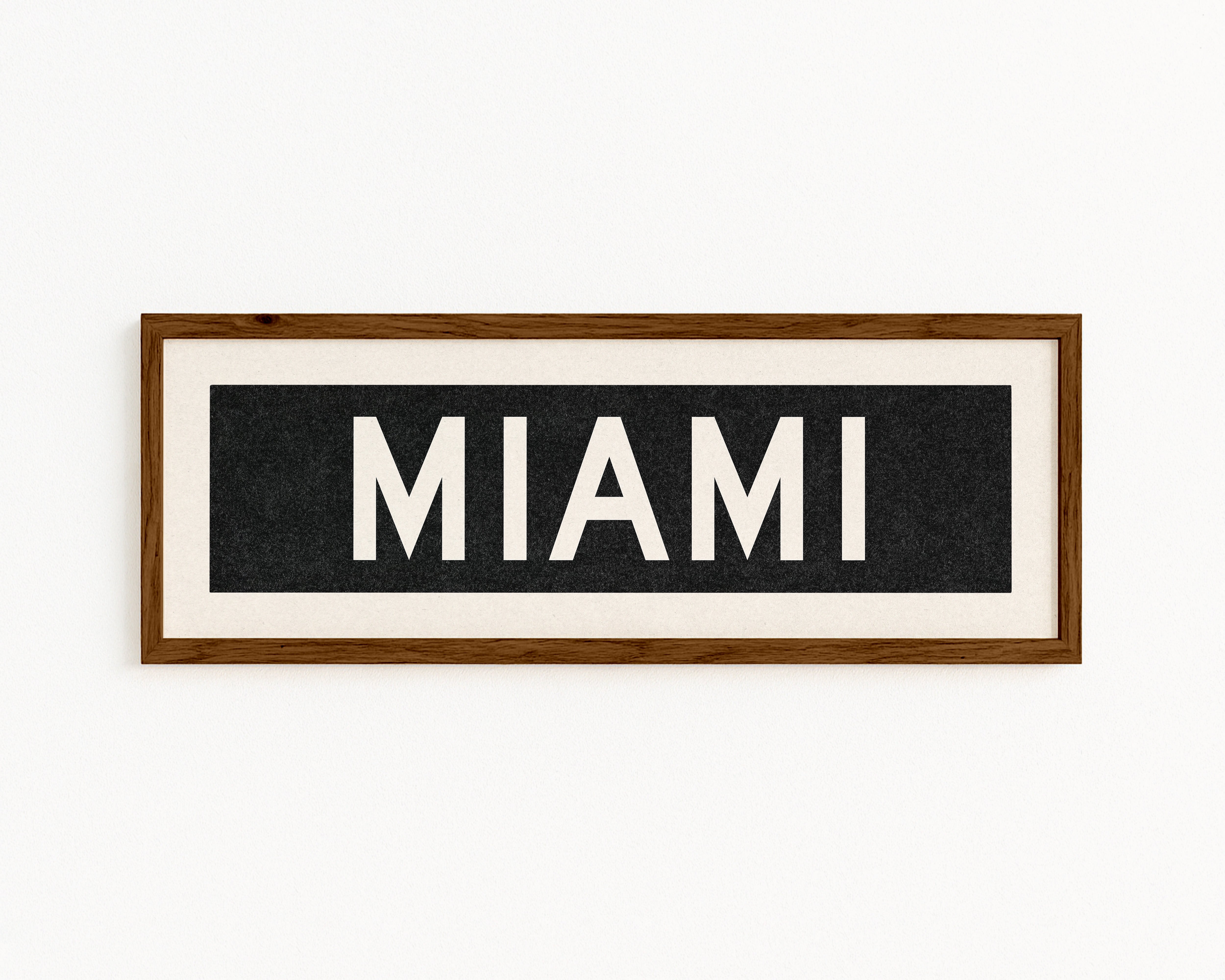 Framed Miami Florida Bus Scroll - Tejas Country Club