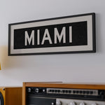 Framed Miami Florida Bus Scroll - Tejas Country Club