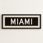 Framed Miami Florida Bus Scroll - Tejas Country Club