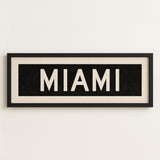 Framed Miami Florida Bus Scroll - Tejas Country Club