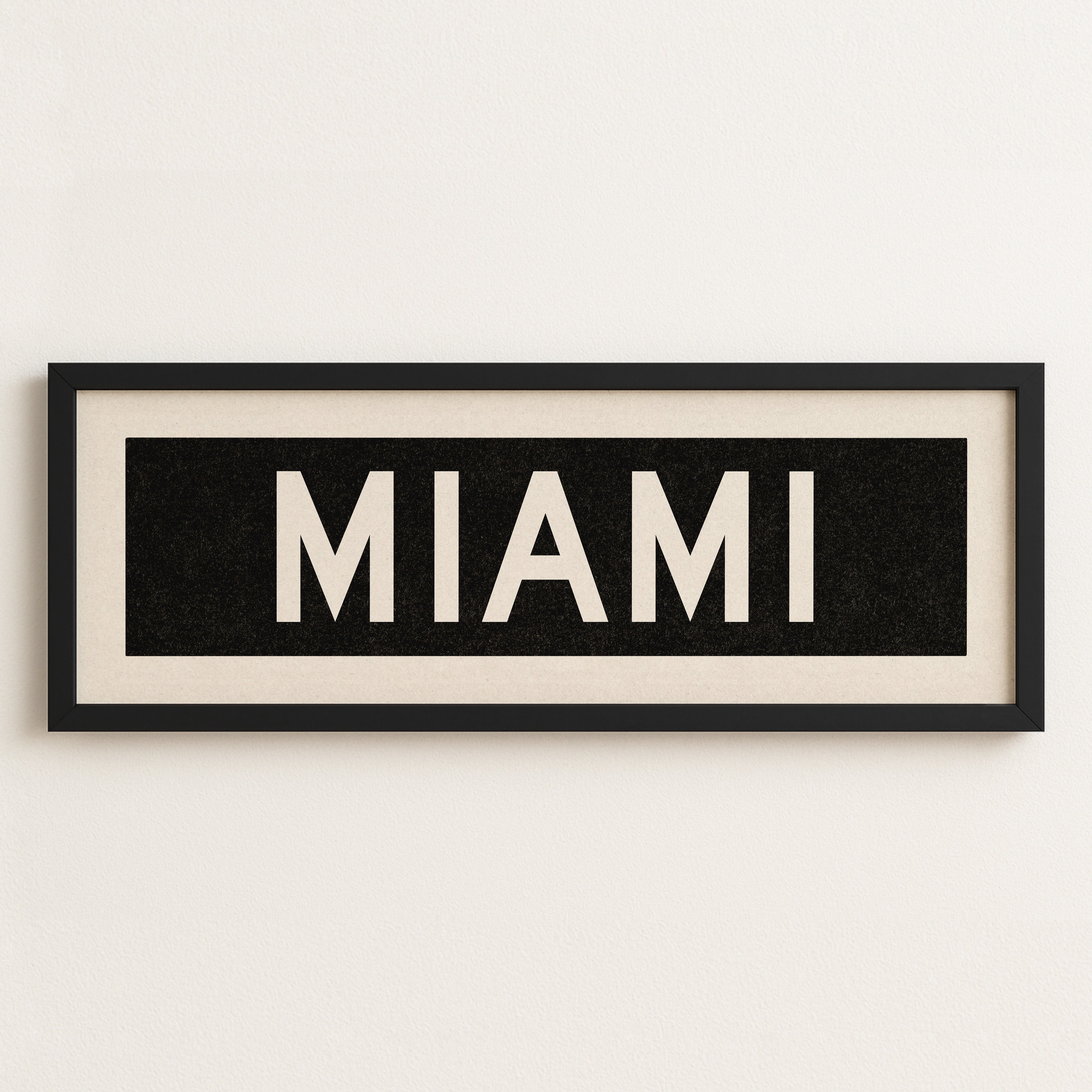 Framed Miami Florida Bus Scroll - Tejas Country Club