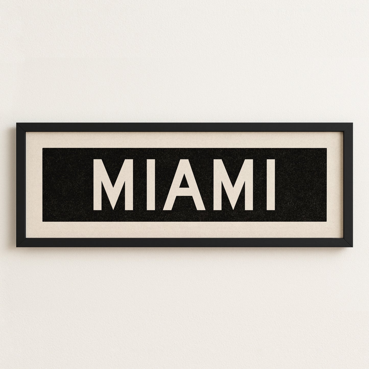 Framed Miami Florida Bus Scroll - Tejas Country Club