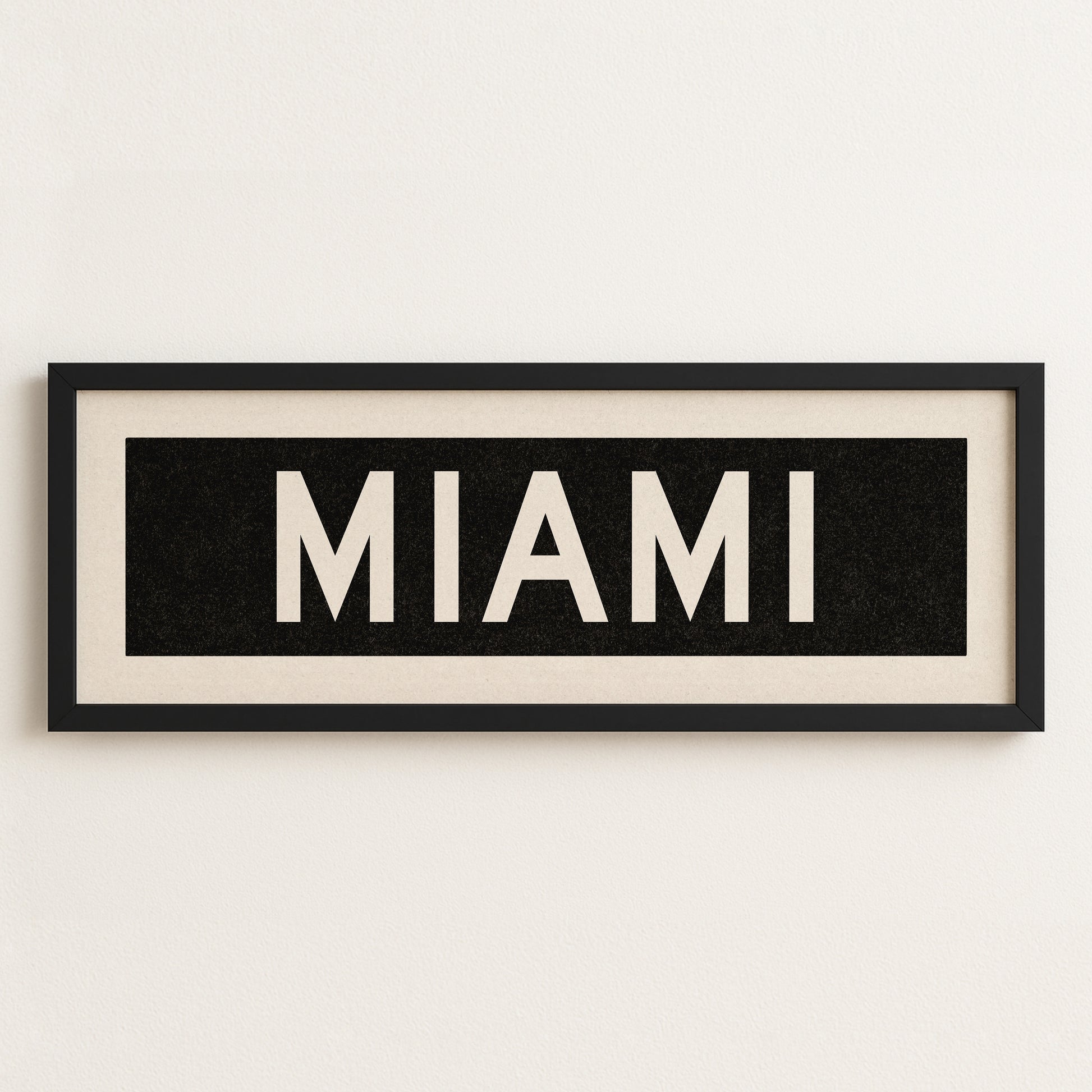 Framed Miami Florida Bus Scroll - Tejas Country Club