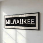 Framed Milwaukee Wisconsin Bus Scroll - Tejas Country Club