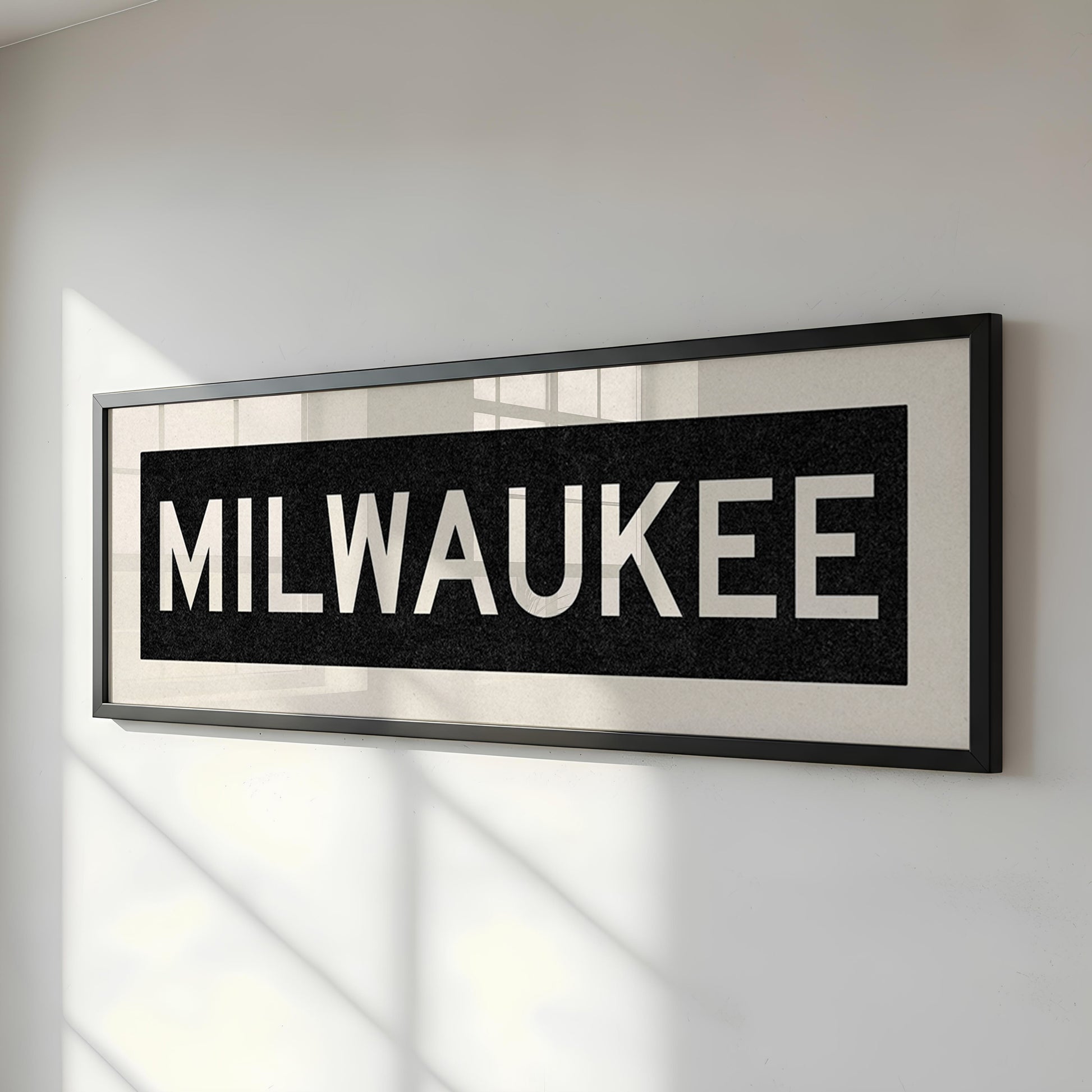 Framed Milwaukee Wisconsin Bus Scroll - Tejas Country Club