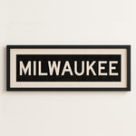 Framed Milwaukee Wisconsin Bus Scroll - Tejas Country Club
