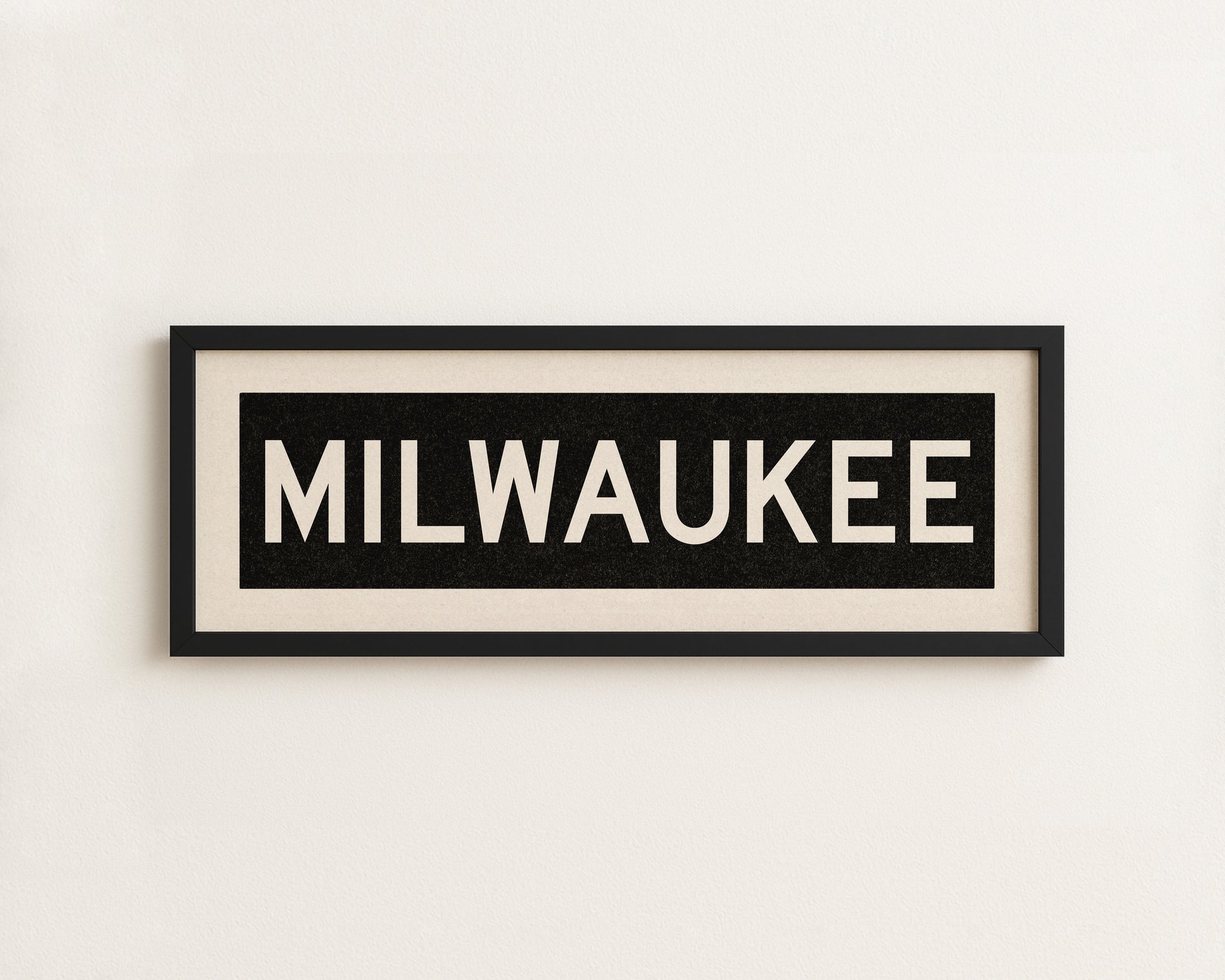 Framed Milwaukee Wisconsin Bus Scroll - Tejas Country Club