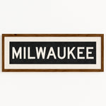 Framed Milwaukee Wisconsin Bus Scroll - Tejas Country Club