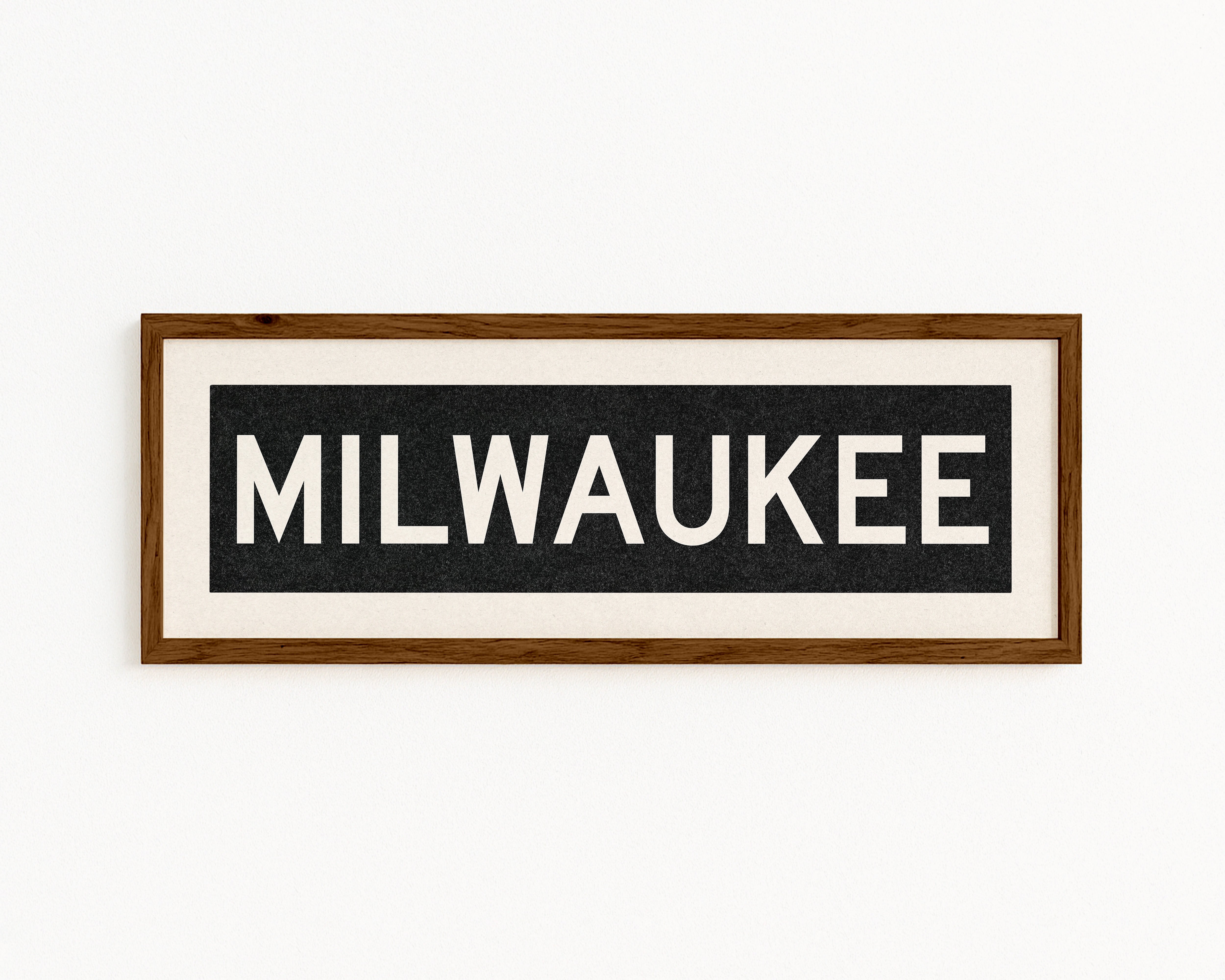 Framed Milwaukee Wisconsin Bus Scroll - Tejas Country Club