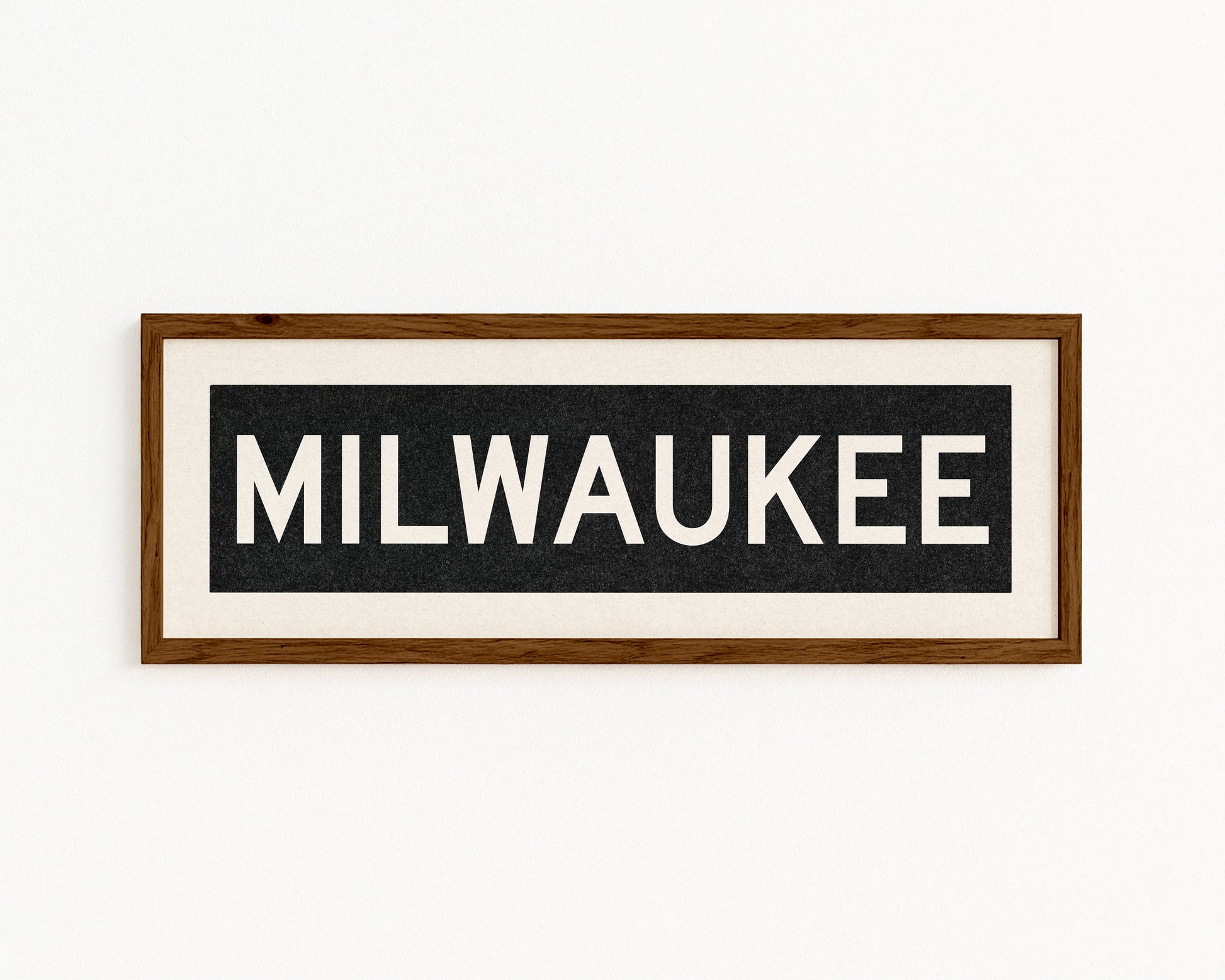 Framed Milwaukee Wisconsin Bus Scroll - Tejas Country Club
