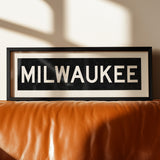 Framed Milwaukee Wisconsin Bus Scroll - Tejas Country Club