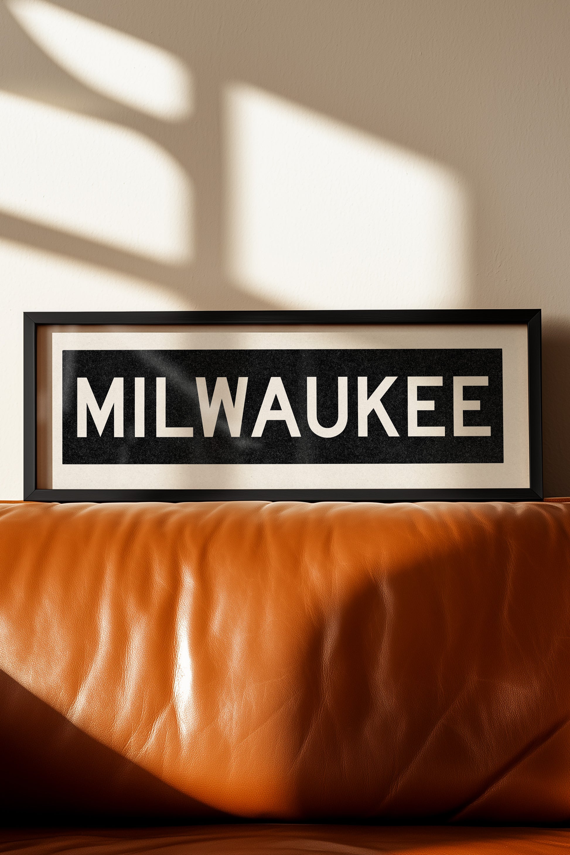 Framed Milwaukee Wisconsin Bus Scroll - Tejas Country Club
