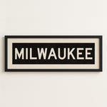 Framed Milwaukee Wisconsin Bus Scroll - Tejas Country Club