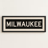Framed Milwaukee Wisconsin Bus Scroll - Tejas Country Club