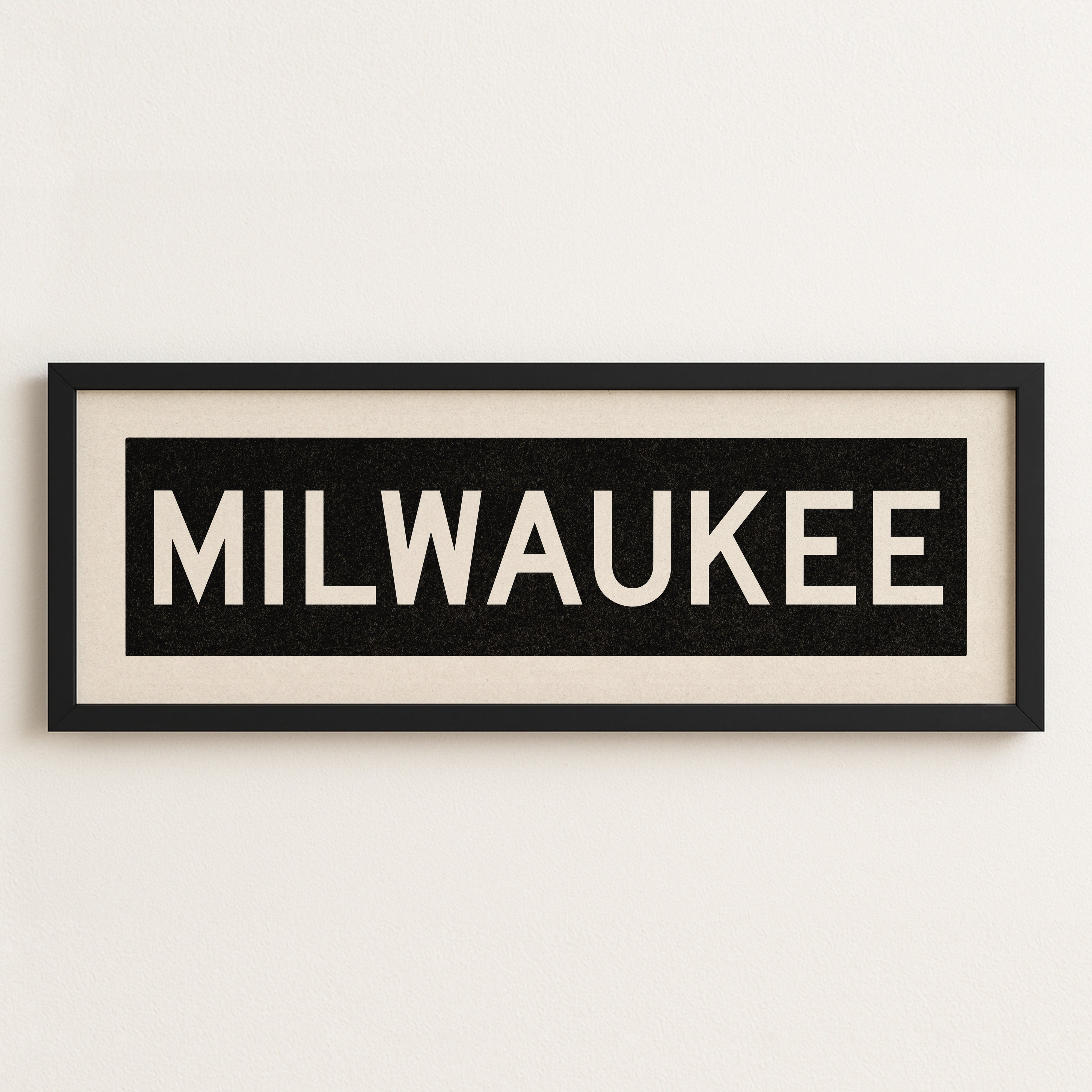 Framed Milwaukee Wisconsin Bus Scroll - Tejas Country Club