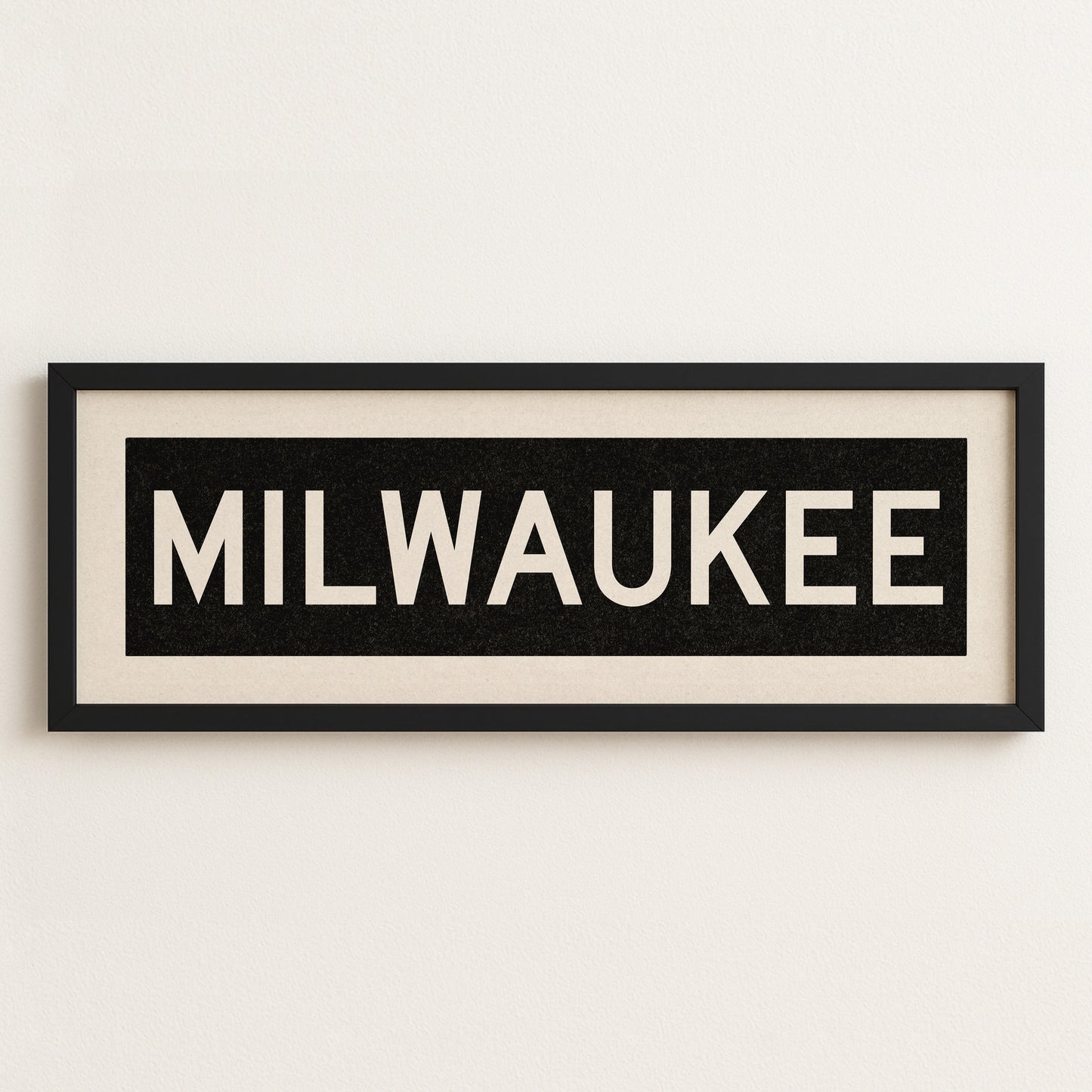 Framed Milwaukee Wisconsin Bus Scroll - Tejas Country Club