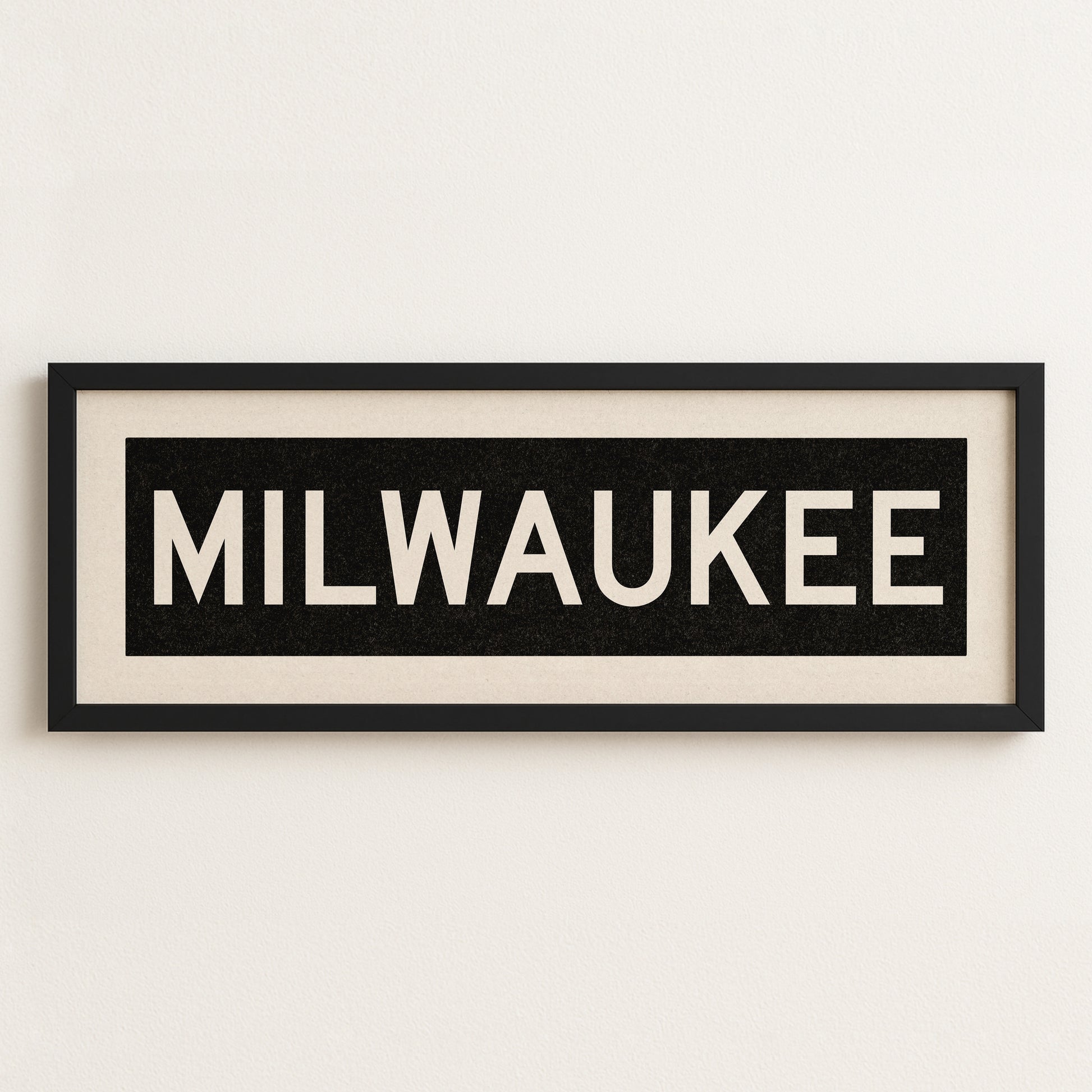 Framed Milwaukee Wisconsin Bus Scroll - Tejas Country Club