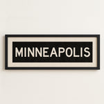 Framed Minneapolis Minnesota Bus Scroll - Tejas Country Club